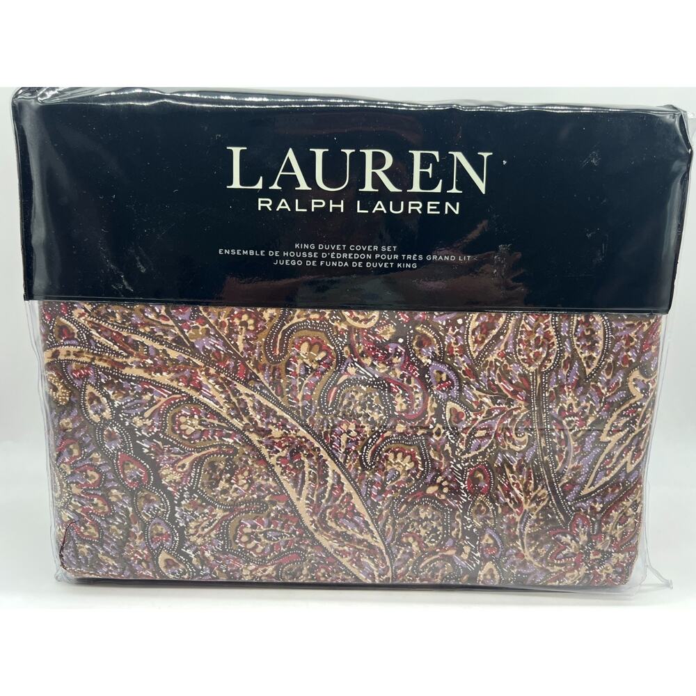 Ralph Lauren Hallie Refined Paisley King Duvet and 2 King Shams New - Picture 13 of 16